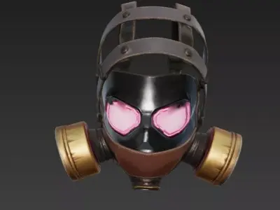 Chimera-H Tactical Modular Gas Mask Low Poly 3D Model Low-poly 3D model