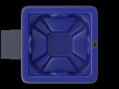 Simple Hot Tub Set Low-poly 3D model