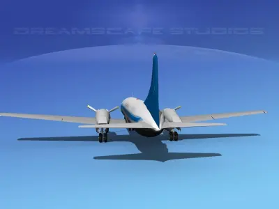 Convair CV-340  Sabena 3D model