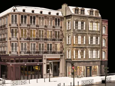 City Street Part 1 - European Architecture 3D model