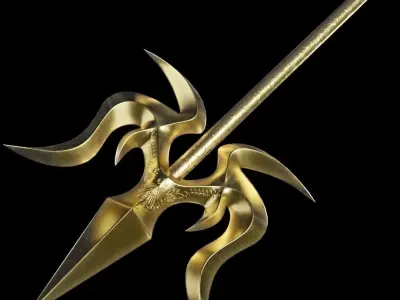 TRISHULA Low-poly 3D model