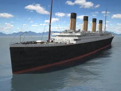 RMS Titanic cruise ship 3D model