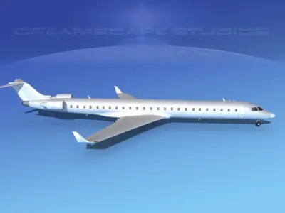 Bombardier CRJ1000 Bare Metal 3D model