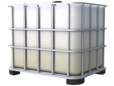 Caged IBC Tote 1 Low-poly 3D model