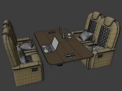 Jet Chairs Low-poly 3D model