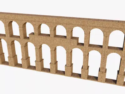 Aqueduct of Segovia Spain 3D model
