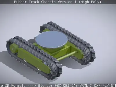 Rubber Track Chassis Version 1 High-Poly 3D model