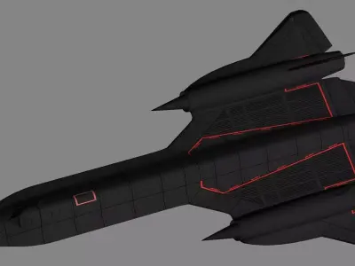 Lockheed SR-71 Blackbird Low-poly 3D model