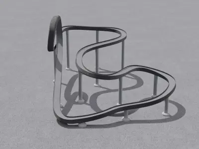 Acrobatic track Low-poly 3D model