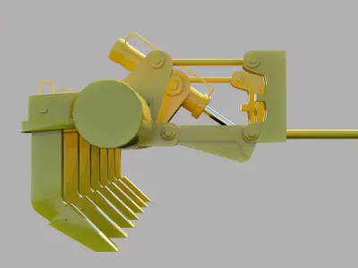 Motor Grader Ripper 3D model 3D model