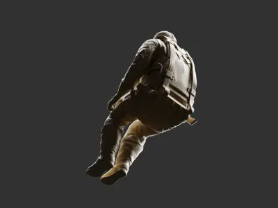 German WWII Stuka Gunner 3D print model