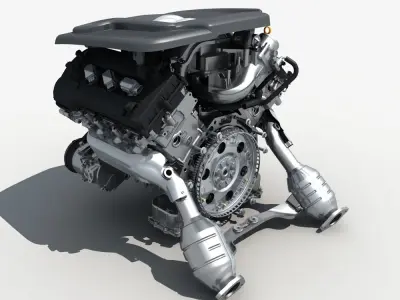 Car Engine V6 3D model