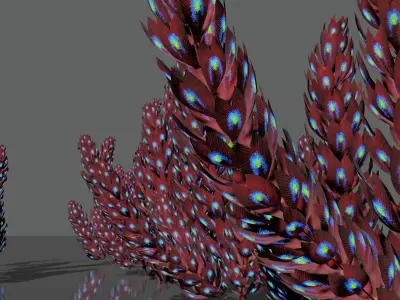 Glowing alien herbs 9 Low-poly 3D model