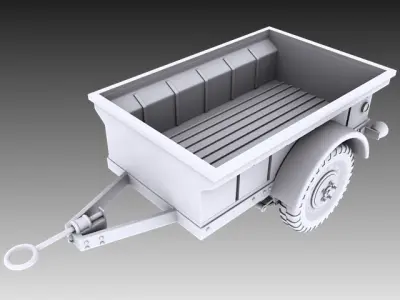 Willys T3 Trailer 3D model