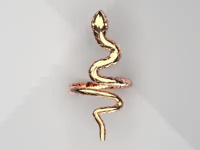 Rose gold ring snake design model gr0068 3D print model