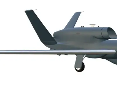NORTHROP GRUMMAN RQ4D GROUND SURVEILLANCE - AGS NATO GLOBALHAWK- Low-poly 3D model