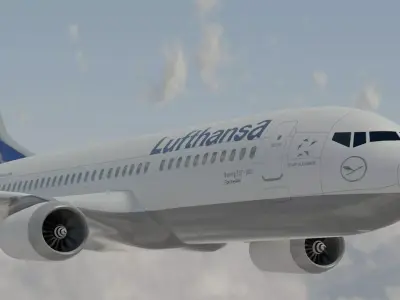 Lufthansa Boeing 737-300 3D model