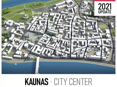 Kaunas Low-poly 3D model