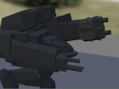 War Mech Riged Free 3D model