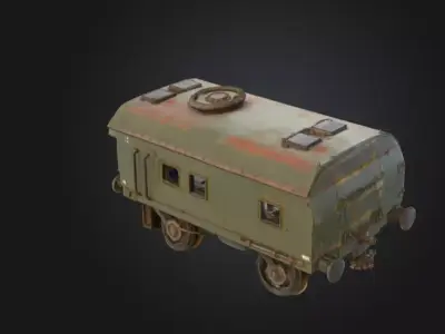 Old Military Train 3D print model