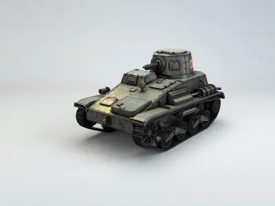 Low Poly Type 94 TK tankette Low-poly 3D model