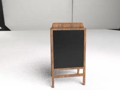 3D Model LowPoly CafeSign Free low-poly 3D model