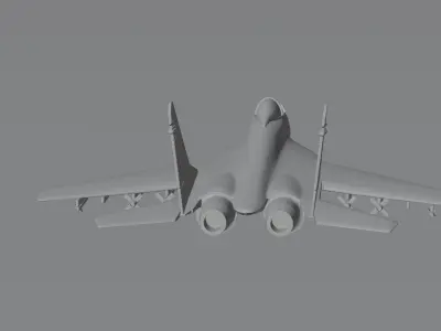 JET 3D fighter on water 3D model