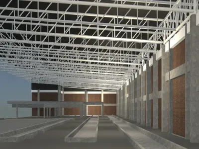 Factory in section cut 24i02 3D model