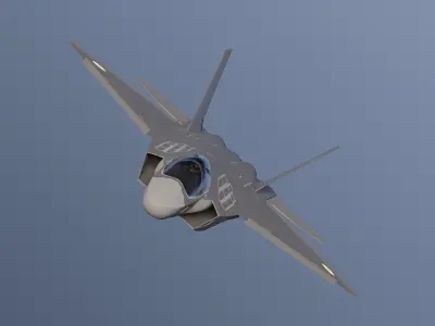 AMCA 5th Gen fighter aircraft 3D model