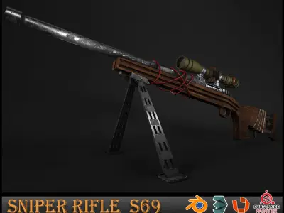 S69 Sniper Rifle 3D model