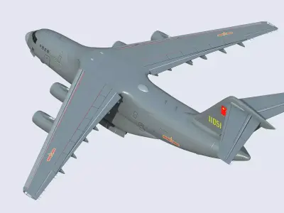 Xian Y20 Large Military Transport Aircraft 3D model