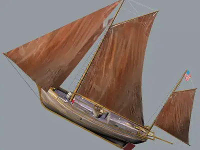 Sloop Spray of Joshua Slocum 3D model