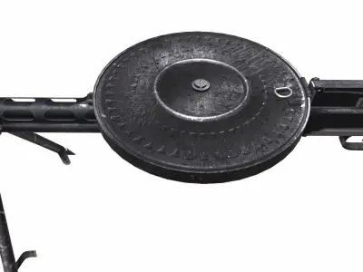 DP-28 Light Machine Gun Low-poly PBR Free low-poly 3D model