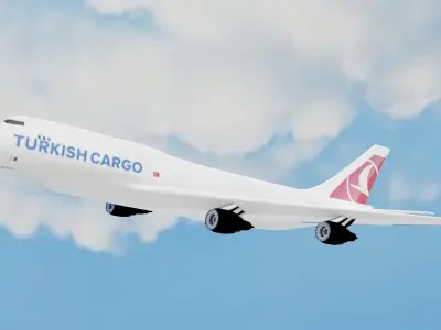 Turkish Airlines B747-400F  3D model