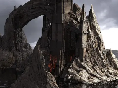 Fishing  Port Cliffs  Kit bash  3D model