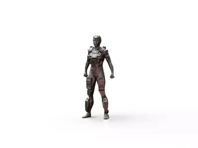 Sci Fi Futuristic Pilot Female Character 3D print model