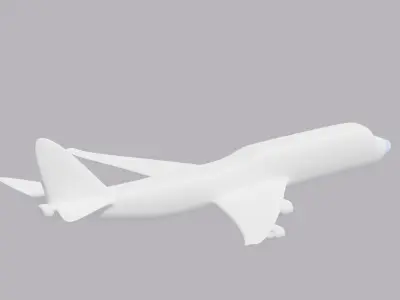 Boeing 747 Low-poly 3D model