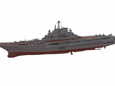 Kiev-class destroyer Low-poly 3D model