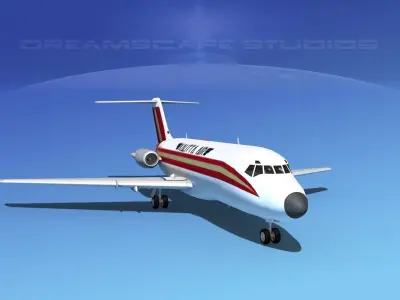 Douglas DC-9-20 Kallitta 3D model