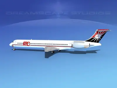 McDonnell Douglas MD83 AMC Airlines 3D model