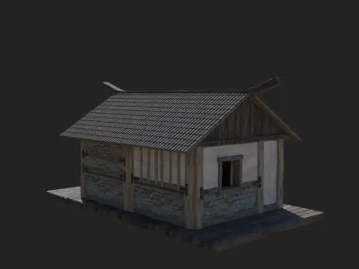 CRAFTSMAN WORKSHOP BUILDINGS WAREHOUSE STORE SMITHY COLLECTION Low-poly 3D model