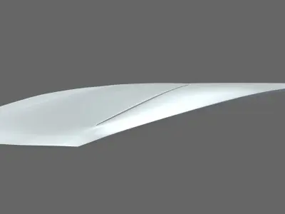 Car Bonnet 02 Low-poly 3D model