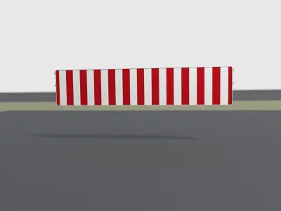 Construction Barrier Version 1 600-39 500x2400mm Low-poly 3D model