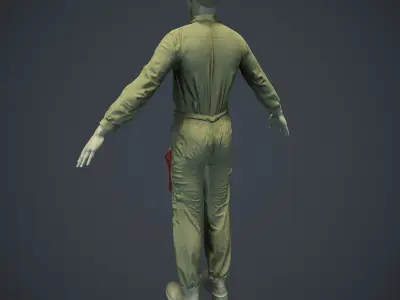 Mechanic Uniform for Games Low-poly 3D model