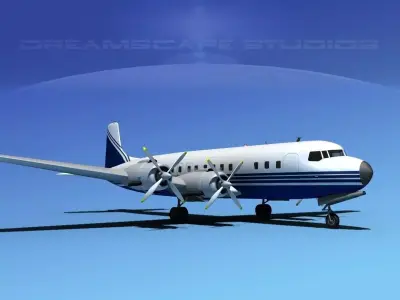 Douglas DC-7C Corporate 5 3D model