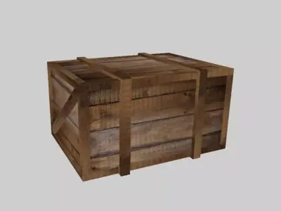 Wood box Free low-poly 3D model