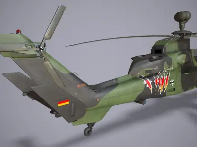  EC-665 Tiger HAC Germany Basic Animation Low-poly 3D model