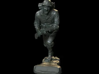 Soldier sculpture 3D print model