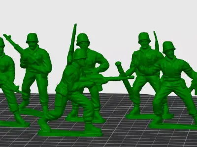 Modern US soldier army men 3D print model