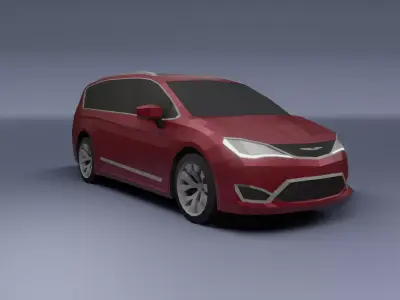 Chrysler Pacifica 2020 low poly 3D model Low-poly 3D model